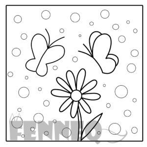 Colouring page - Butterflies