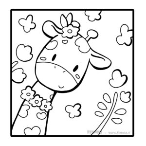 Colouring page Giraffe